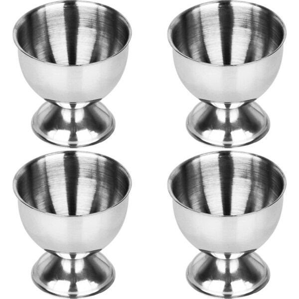 4 Packs Stainless Steel Egg Cup Tray Holder-Sliver
