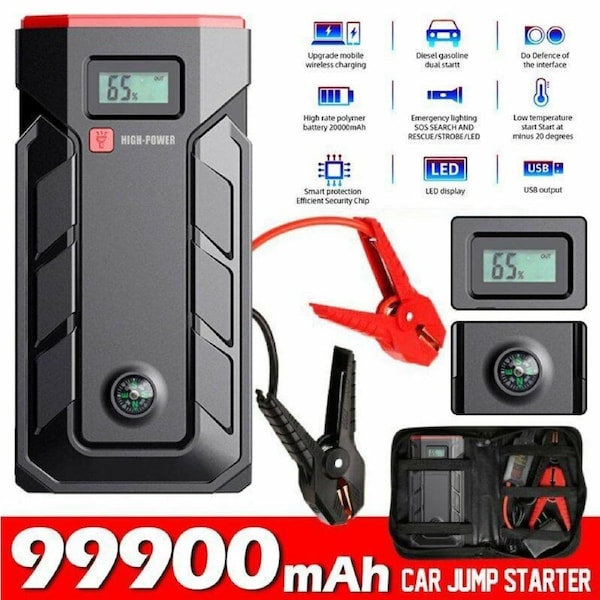 99900mAh Jump Starter Pack Power Bank Engine Start