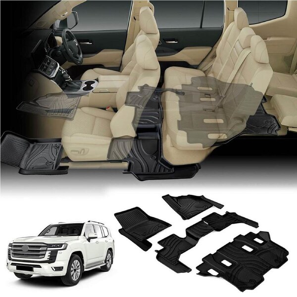 3D Heavy Duty All Weather Car Mat Floor Liner Full Set for Toyota Landcruiser 300 LC300 2021-Onwards