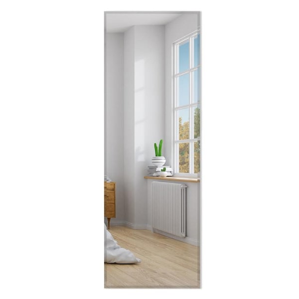 Giantex 110 x 38cm Full Length Frameless Mirror Wall Mounted Vanity Mirror for Cloakroom Hallway Living Room Bedroom