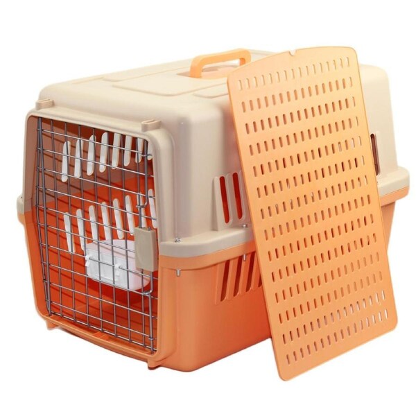 YES4PETS Large Dog Cat Crate Pet Carrier Rabbit Airline Cage With Tray And Bowl