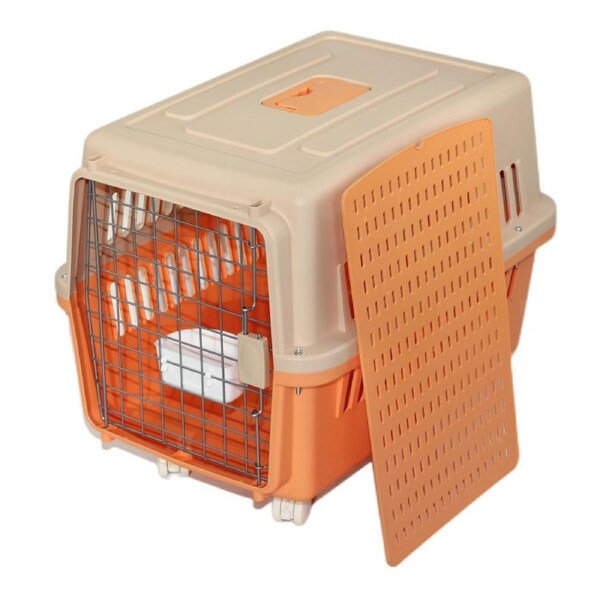 YES4PETS Large Dog Cat Crate Pet Carrier Rabbit Airline Cage With Tray And Bowl