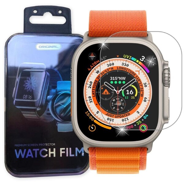 [2 Pack] Apple Watch Ultra (49 mm) Premium Tempered Glass Protector by MEZON – High Protection, Shock Absorption (Apple Watch Ultra, 9H)