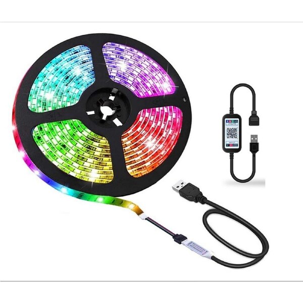 5M Smart RGB LED Strip Lights with App Control and Music Sync for Home,TV,Party