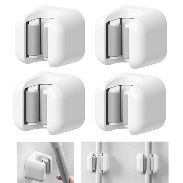 4 Pack Mop Broom Holder Wall Mounted Mop Holder Hanger Mop Hook Organizer