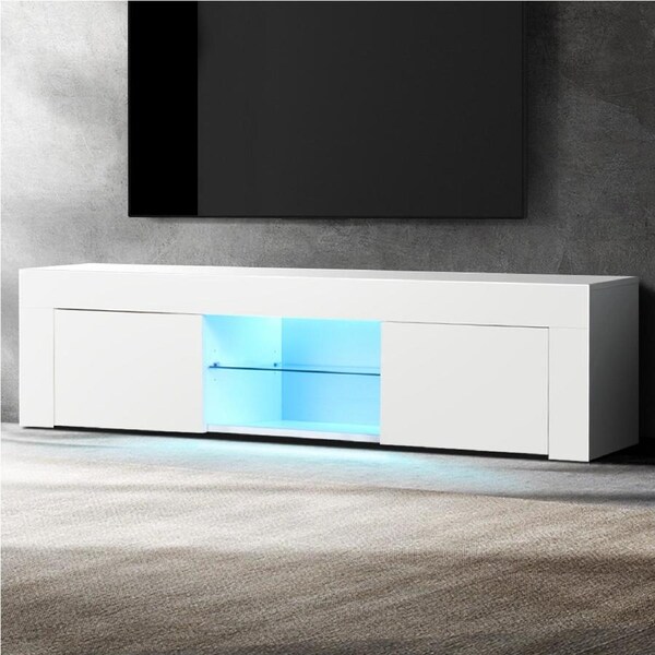 Artiss Entertainment Unit TV Cabinet LED 130cm White