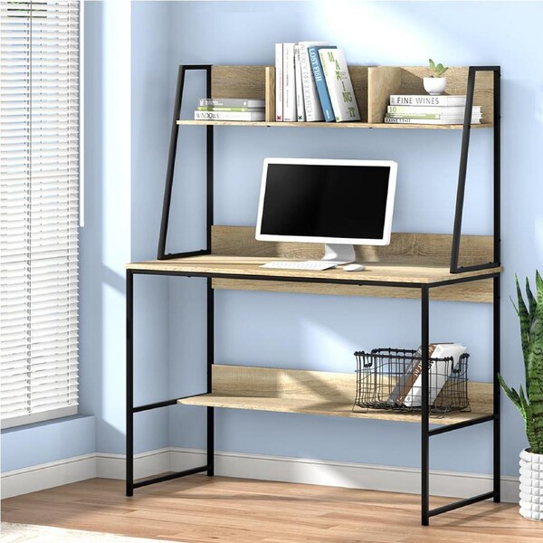 Artiss Computer Desk 100cm Home Office Desks Bookshelf Storage
