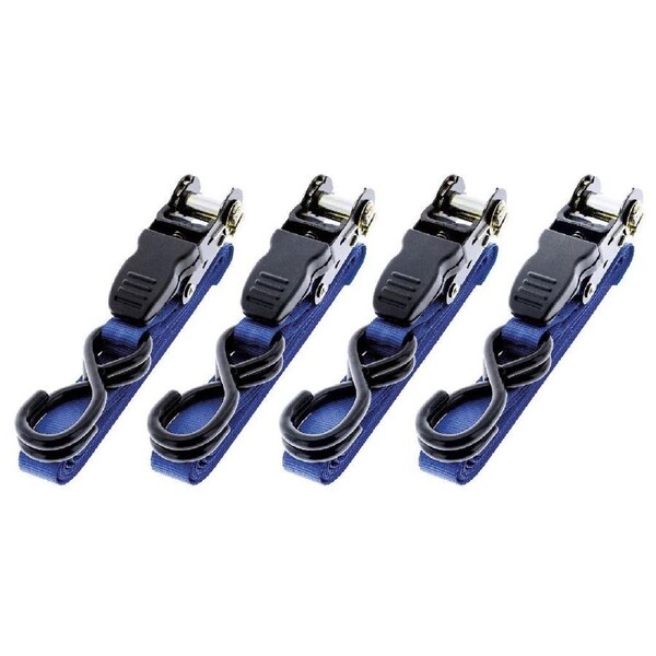 4pc Hulk 4x4 HU5401 Offroad Camping Ratchet Tie Down Adjustable Cargo Straps