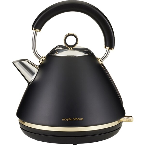 Morphy Richards Ascend 1.5L Electric Pyramid Kettle/Boiler 2200W Soft Gold/Black
