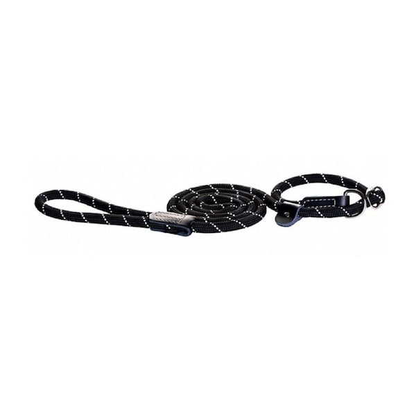 Rogz Classic Moxon Rope Dog Lead Black 1.8m x 12mm