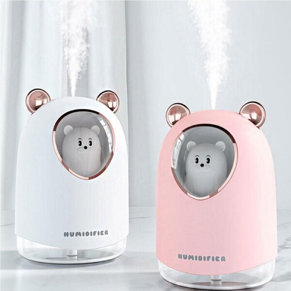 2Pcs Cute Mini Humidifier USB Colorful Night Light Home Silent Air Humidifier