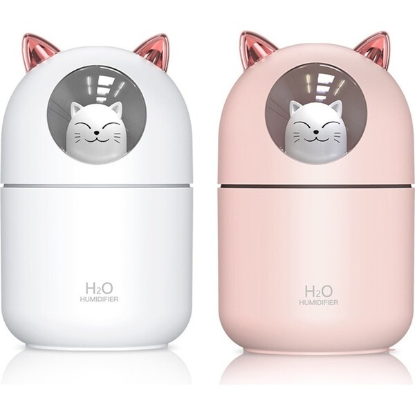 2Pcs Cute Mini Humidifier USB Colorful Night Light Home Silent Air Humidifier