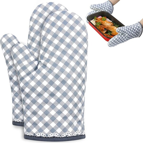 2 Pack Oven Baking Gloves Heat Resistant Oven Mitts for Kitchen Cooking