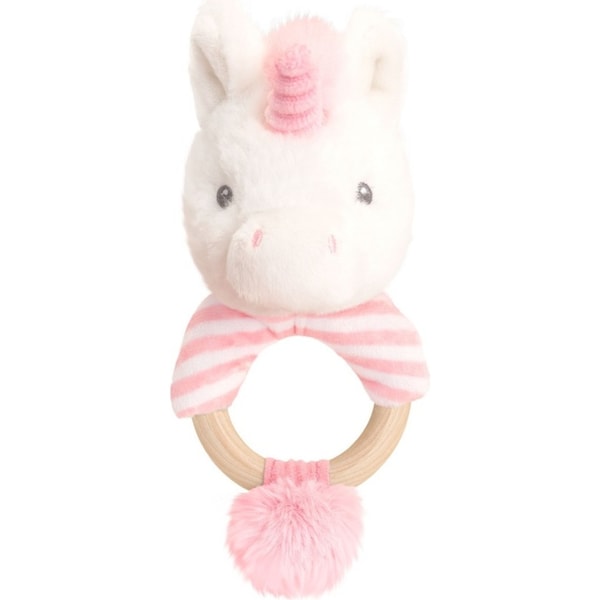 Keeleco 14cm Nursery Plush Unicorn Ring Rattles Soft Animal Toy Kids/Children 0m