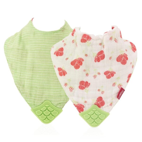 Nuby Baby/Toddler Muslin Triangle Bandana Feeding Bib Towel Girl 0m+ Assorted