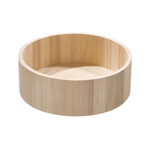 iDesign Tall Wood 26.67cm Turntable Kitchen Storage Pantry Organiser Natural