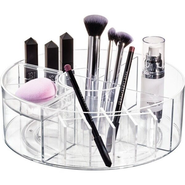 iDesign 25.4cm Cosmetic Carousel Makeup Storage Organiser Tinted Transparent