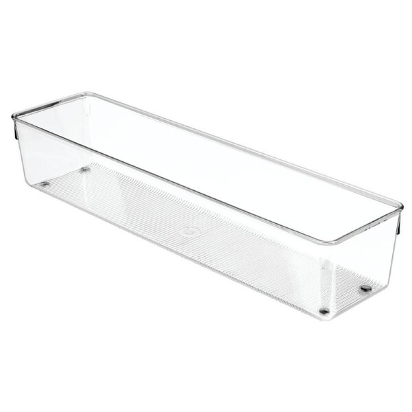 iDesign Linus 40x10cm Kitchen Drawer Organiser Home/Office Storage Tray Clear