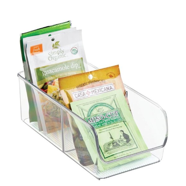 iDesign Linus 26x12.7cm Food Packet Place Storage Spice Pouch Organiser Clear