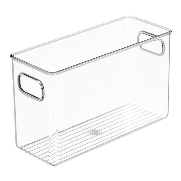 iDesign 25.5x15cm Fridge/Pantry Storage Bin Kitchen Organiser w/ Handles Clear