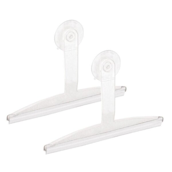 2x iDesign Classic 30.5cm Suction Squeegee Wide Bath/Window Surface Cleaner CLR