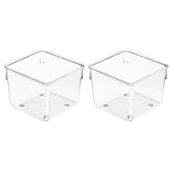 2x iDesign Linus 10x7.5cm Kitchen Drawer Organiser Office Container Storage CLR