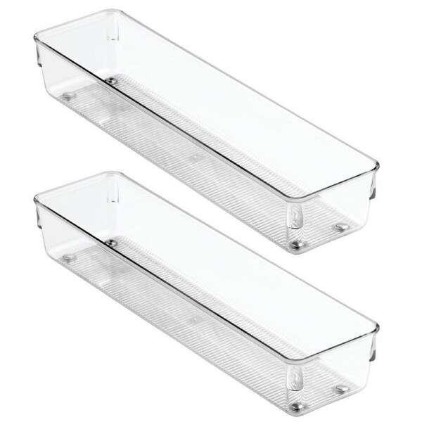 2x iDesign Linus 30.5x7.6cm Kitchen Drawer Organiser Home/Office Storage Tray