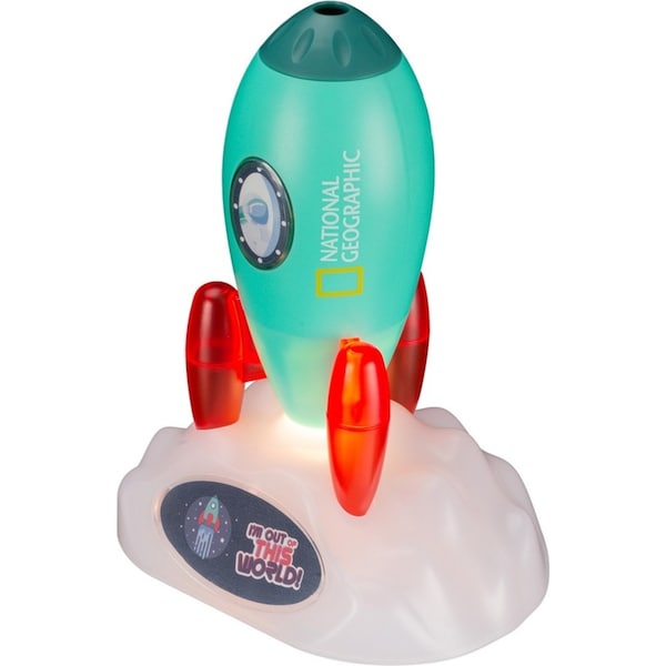 Bresser National Geographic Space Rocket Projector & Night Light Kids/Child 6y+