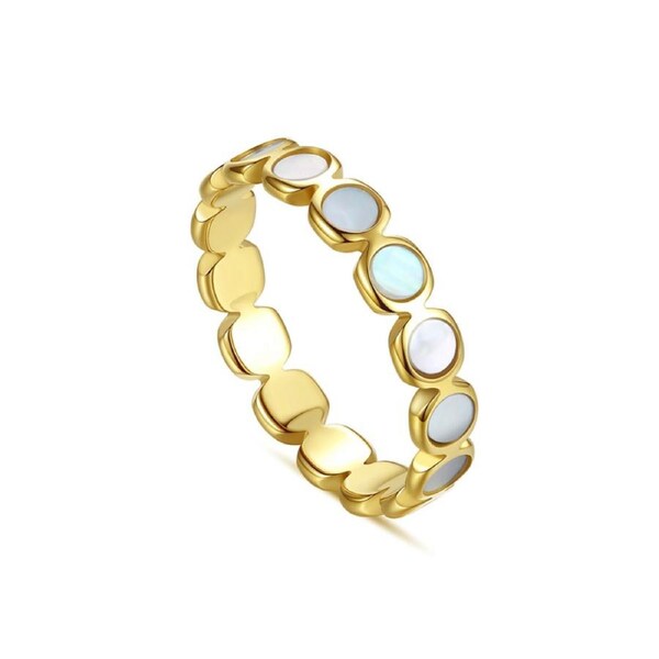 ANGORA Gold Layered Opal Effect Cleo Ring