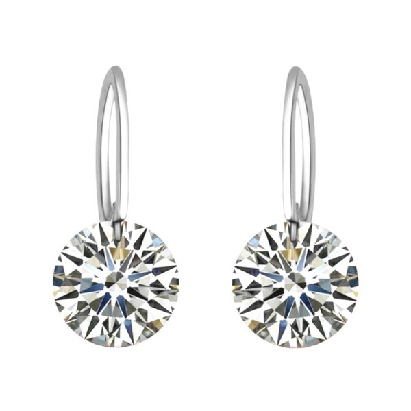 Crystals from SWAROVSKI ® White Gold Layered Elle Earrings
