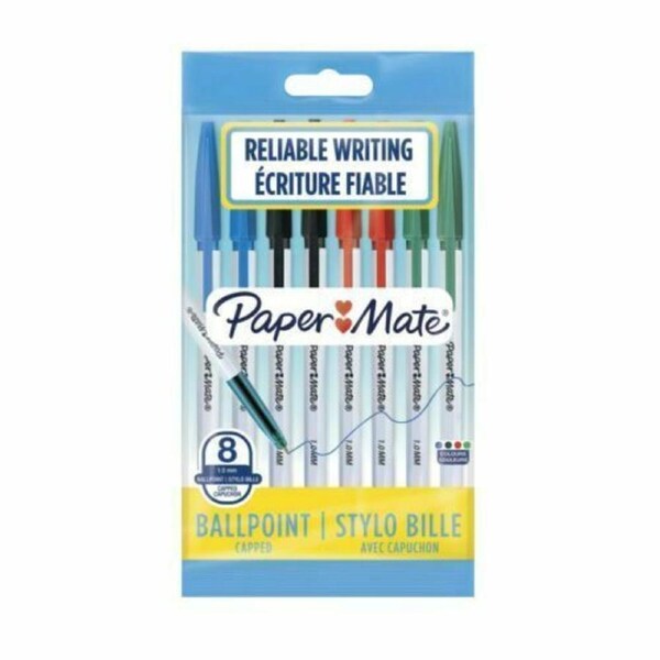 5 x Pack of 8 Papermate 1.0mm Ball Pen - Assorted
