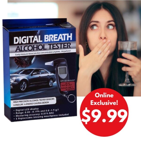 Digital Breath Alcohol Tester - LCD Display