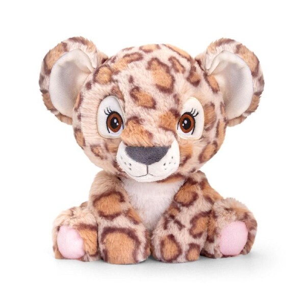 Adoptable World 16cm Wild Leopard Stuffed Animal Kids Soft Plush Toy 3y+