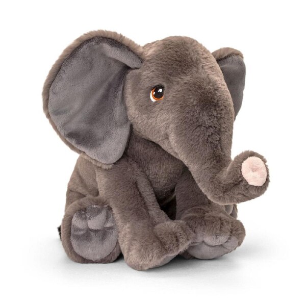 Keeleco 45cm Wild Elephant Stuffed Animal Kids/Children Soft Plush Toy 3y+ Grey