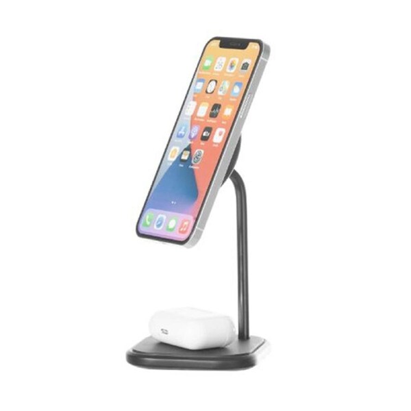 3sixT 2-in-1 Magnetic Wireless Charging Stand w/30W Wall Charger For Smartphones