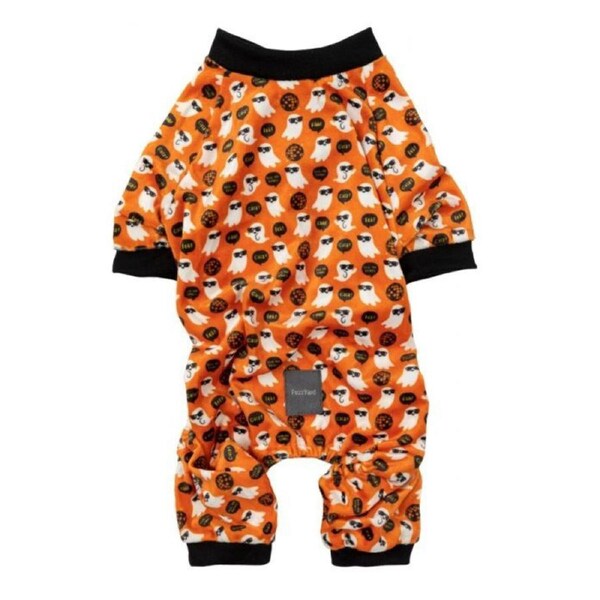 Boogie Nights Size 4 (41-42cm) Orange Halloween Dog Pyjamas by FuzzYard
