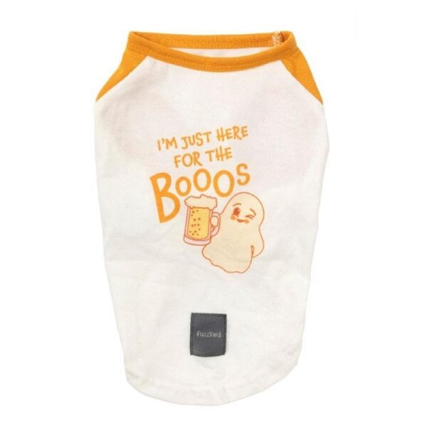 I'm Just Here For The Booos Size 7 (69-72cm) Halloween Dog T-Shirt by FuzzYard