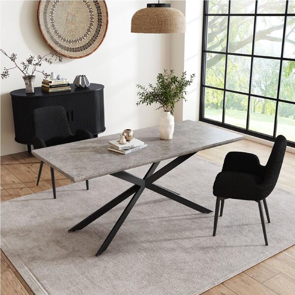 Falcon Rectangular Dining Table MDF Marbling