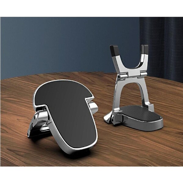 Aluminum Alloy Double Folding Laptop Stand with Hidden Ring Buckle