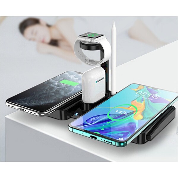 4 in 1 Multifunctional Wireless Charging Station for iPhone/Airpods/Apple Watch