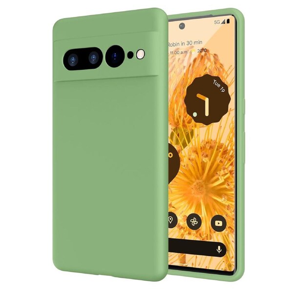 ZUSLAB Pixel 7 Pro Case Nano Silicone Shockproof Gel Rubber Bumper Protective Cover for Google (2022) - Green