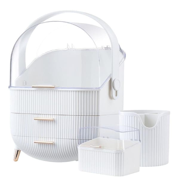 Makeup Storage Drawer Case Jewellery Box Stand Brush Holder Organiser Cosmetic Lipstick Skincare Display Portable