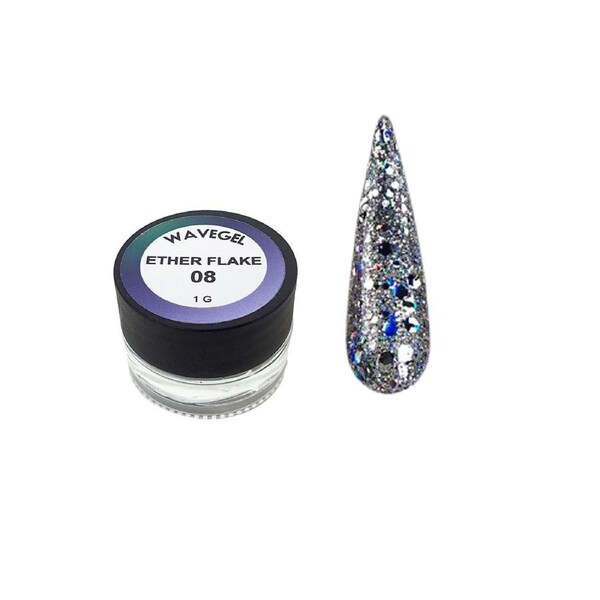 Wave Gel Nail Art Foil Glitter Holographic Decoration Ether Flake Sequins 08 1g