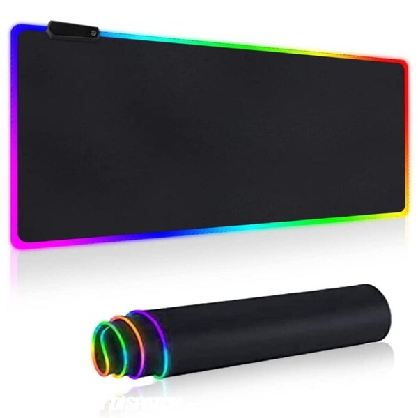 RGB Gaming Mouse Pad Gaming Keyboard Pad Desk Mat Gaming 90x40cm 4mm Large MouseMat Non-Slip Rubber for PCGamer Office