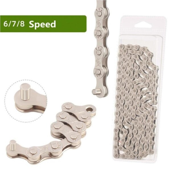 Mountain Road Bicycle Chain 116 Links 6-8 Speed Quick link