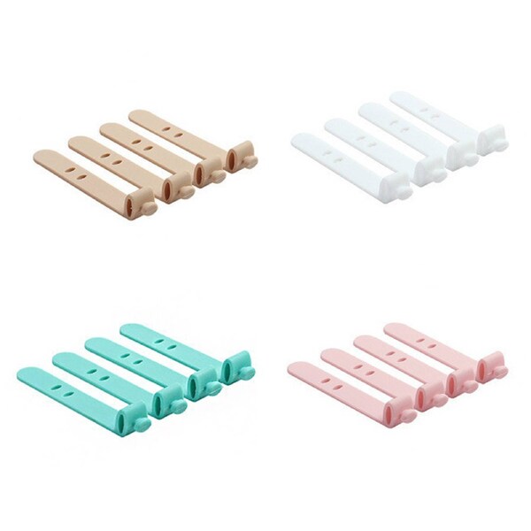 16Pcs Desktop Silicone Strap Portable Headphone Data Cable Winder