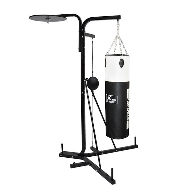 3 In 1 Boxing Punching Bag Stand - 30kg Punch Bag + Speed Ball And Ceiling Ball