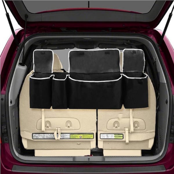 Adjustable Car Trunk Organizer Backseat Bag Capacity Car Seat Back Organizers