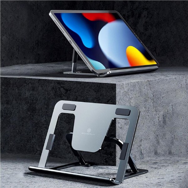 Adjustable foldbable Portable Aluminum Alloy Tablet Desk Stand for ipad and tablet
