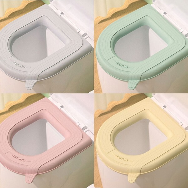 4Pcs Toilet Mat Waterproof Toilet Seat Cushion 4 Seasons Universal Toilet Cover